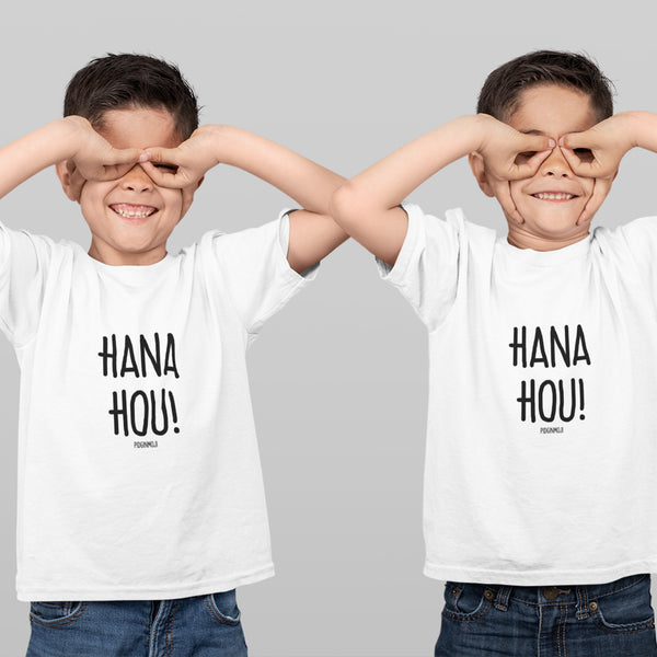 "HANA HOU!" Youth Pidginmoji Light Short Sleeve T-shirt