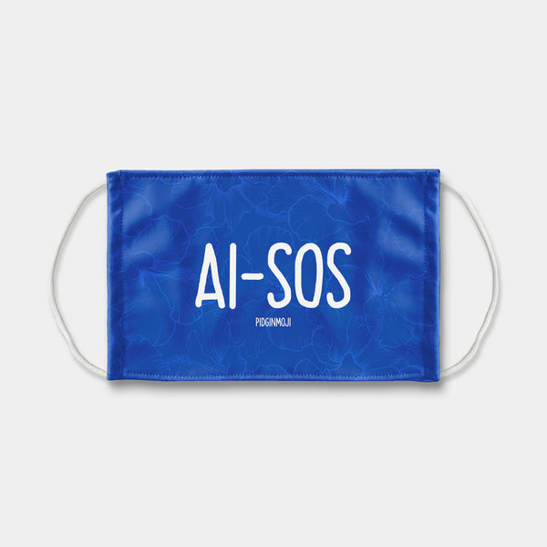 "AI-SOS" PIDGINMOJI Face Mask (Blue)