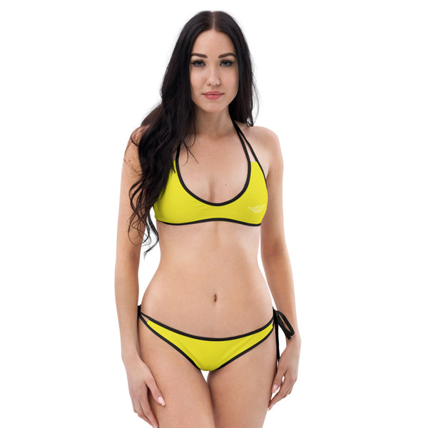 PIDGINMOJI Solid Sports Bikini (Yellow)