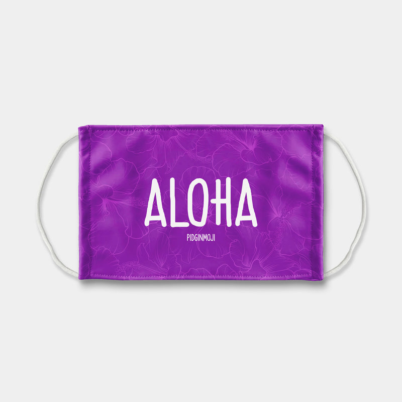 "ALOHA" PIDGINMOJI Face Mask (Purple)