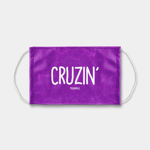 "CRUZIN'" PIDGINMOJI Face Mask (Purple)