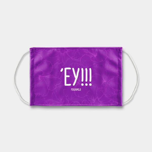"'EY!!!" PIDGINMOJI Face Mask (Purple)