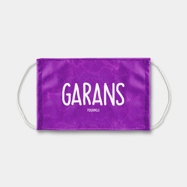 "GARANS" PIDGINMOJI Face Mask (Purple)