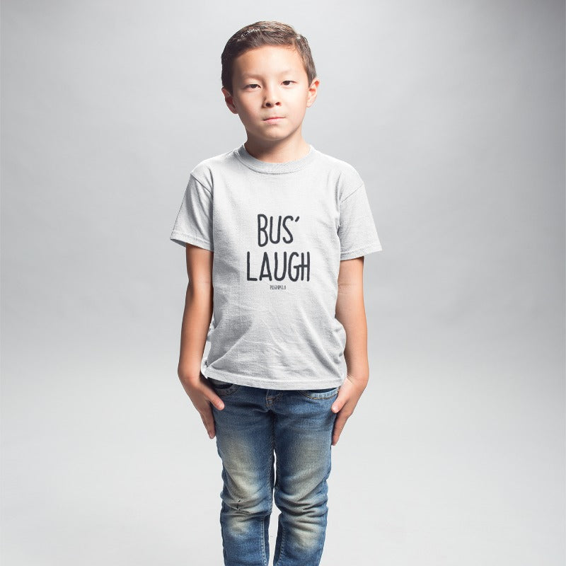 "BUS' LAUGH" Youth Pidginmoji Light Short Sleeve T-shirt