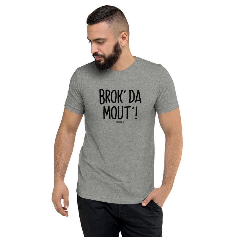 "BROK' DA MOUT'!" Men’s Pidginmoji Light Short Sleeve T-shirt
