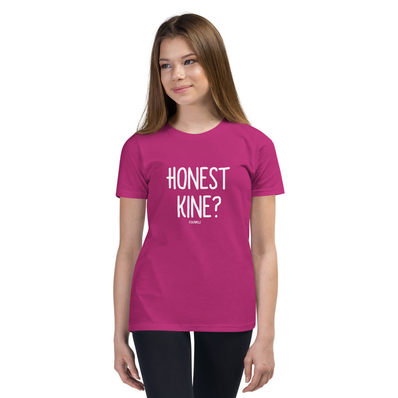 "HONEST KINE?" Youth Pidginmoji Dark Short Sleeve T-shirt