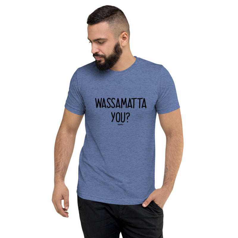 "WASSAMATTAYOU?" Men’s Pidginmoji Light Short Sleeve T-shirt