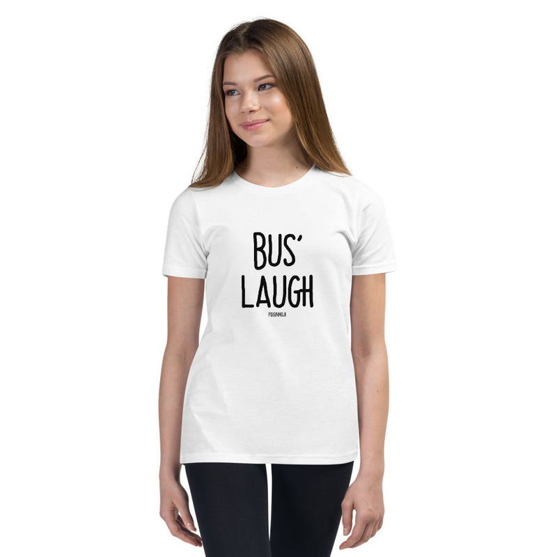 "BUS' LAUGH" Youth Pidginmoji Light Short Sleeve T-shirt
