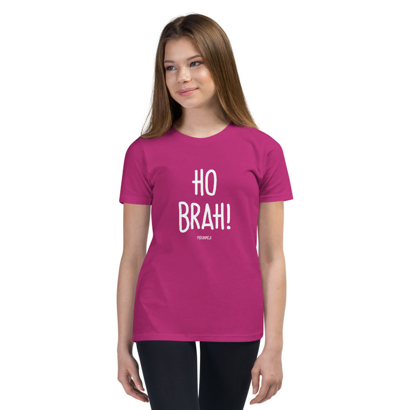 "HO BRAH!" Youth Pidginmoji Dark Short Sleeve T-shirt