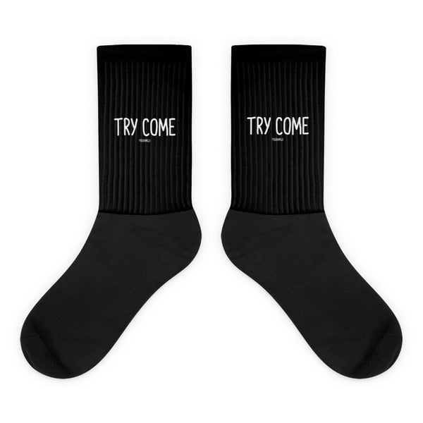 "TRY COME" PIDGINMOJI Socks