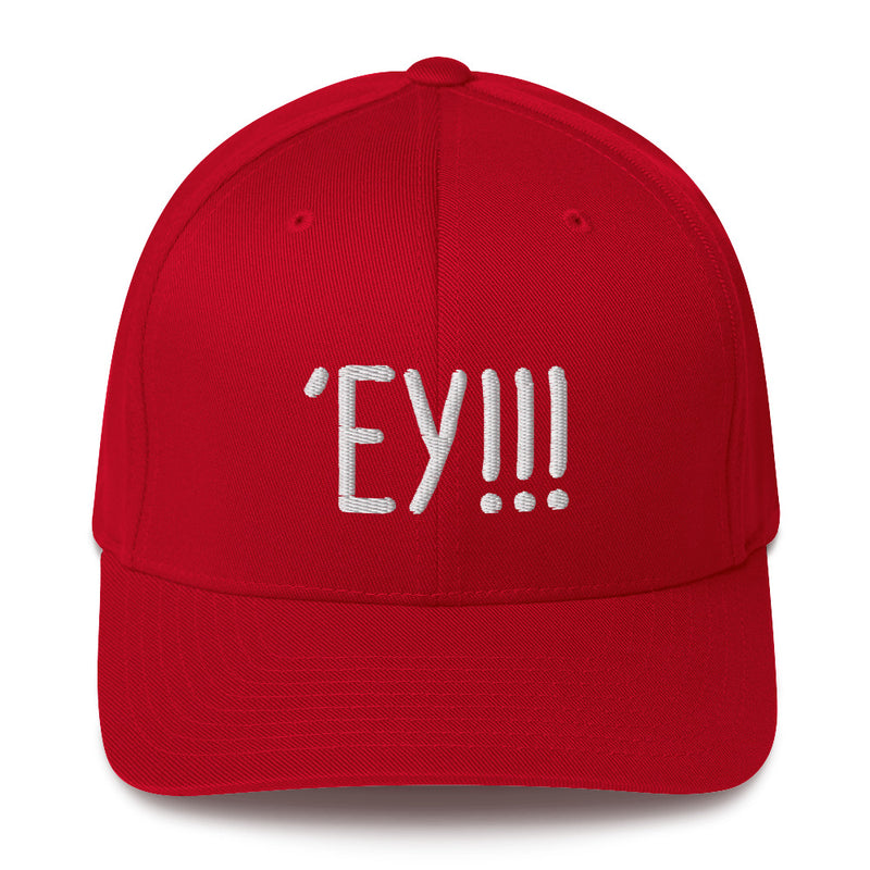 "'EY!!!" Pidginmoji Dark Structured Cap