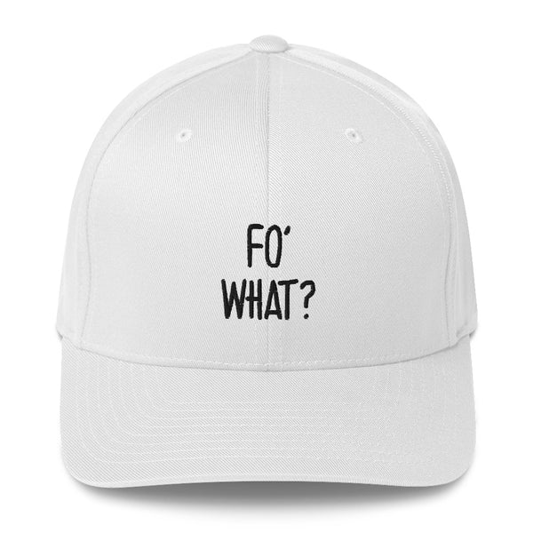 "FO' WHAT?" Pidginmoji Light Structured Cap