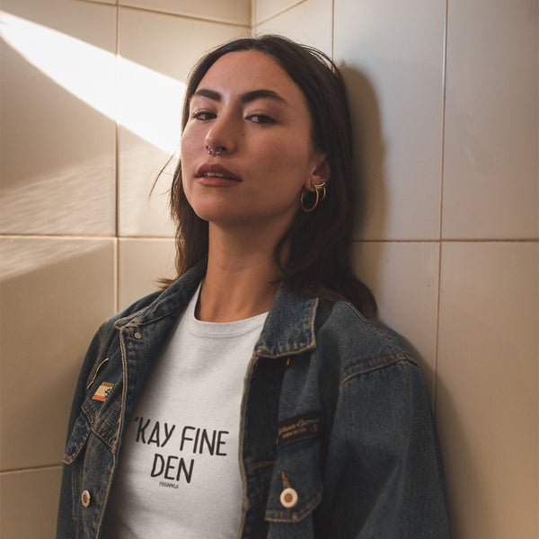 "'KAY FINE DEN" Women’s Pidginmoji Light Short Sleeve T-shirt