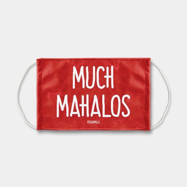 "MUCH MAHALOS" PIDGINMOJI Face Mask (Red)