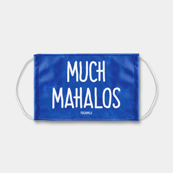 "MUCH MAHALOS" PIDGINMOJI Face Mask (Blue)