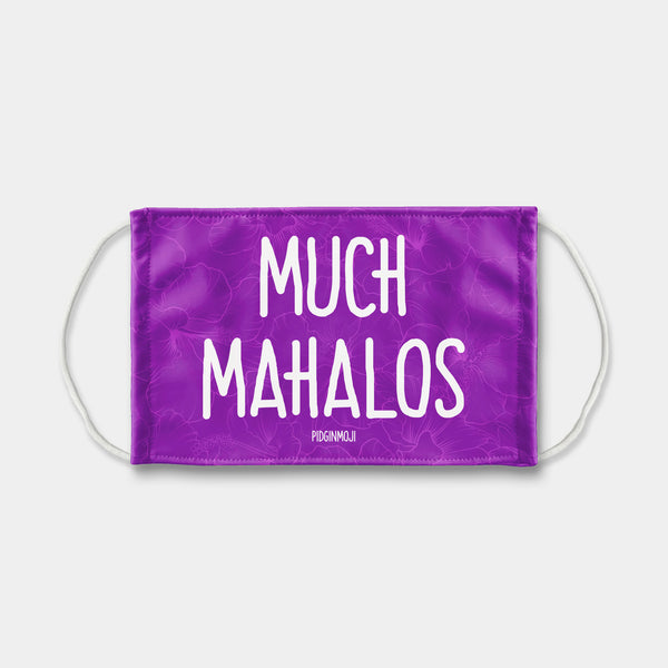 "MUCH MAHALOS" PIDGINMOJI Face Mask (Purple)