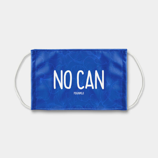 "NO CAN" PIDGINMOJI Face Mask (Blue)