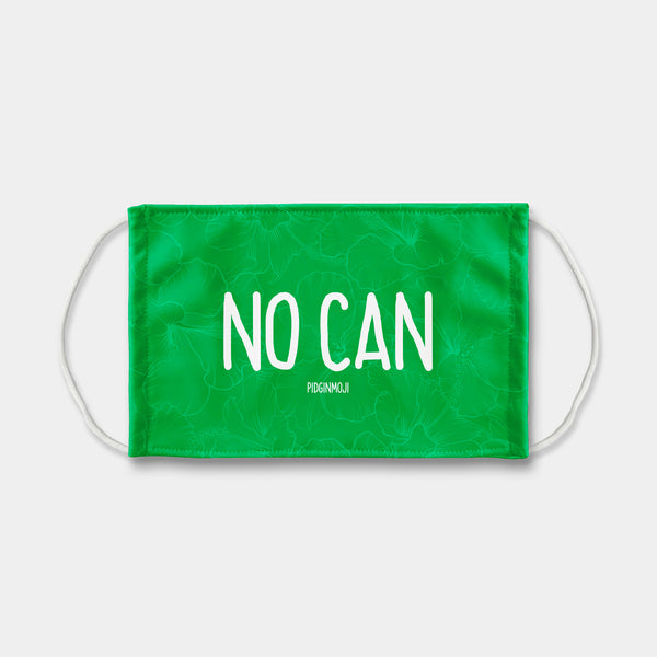 "NO CAN" PIDGINMOJI Face Mask (Green)