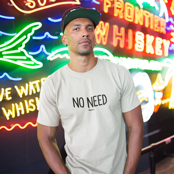 "NO NEED" Men’s Pidginmoji Light Short Sleeve T-shirt