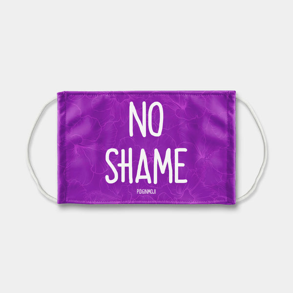 "NO SHAME" PIDGINMOJI Face Mask (Purple)