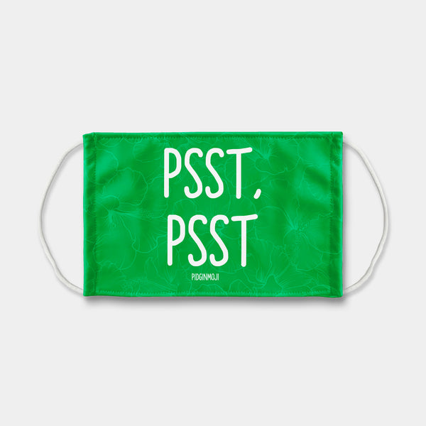 "PSST, PSST" PIDGINMOJI Face Mask (Green)
