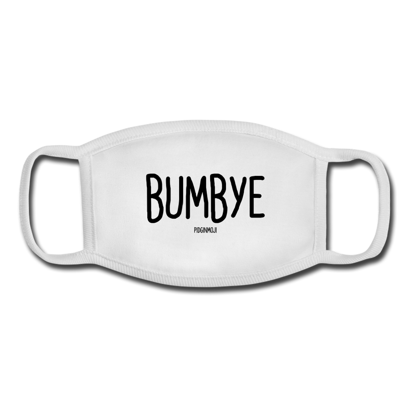 "BUMBYE" Pidginmoji Face Mask (White) - white/white