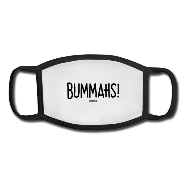 "BUMMAHS!" Pidginmoji Face Mask (White) - white/black