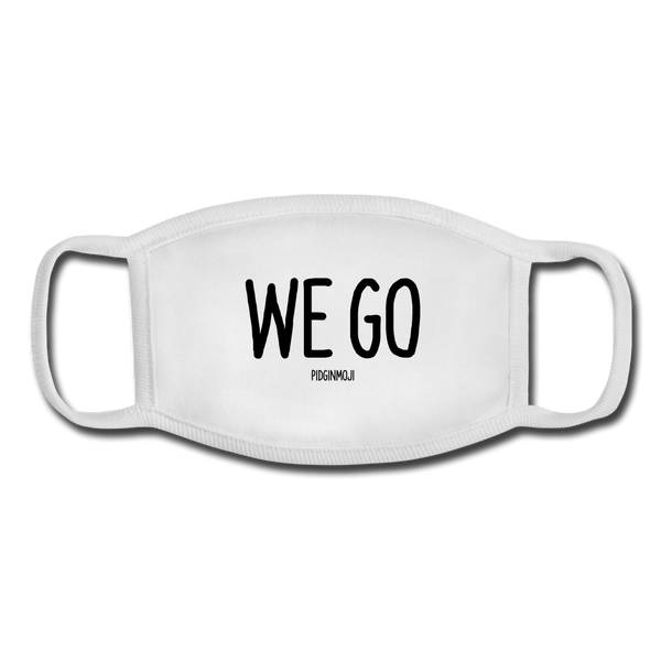 "WE GO" Pidginmoji Face Mask (White) - white/white