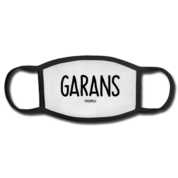 "GARANS" PIDGINMOJI FACE MASK FOR ADULTS (WHITE) - white/black