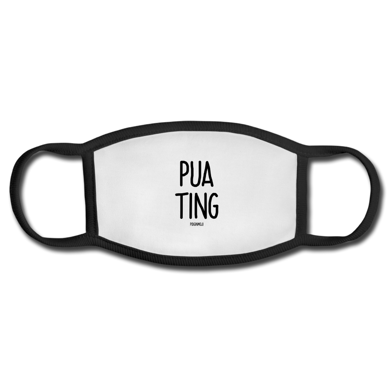 "PUA TING" PIDGINMOJI FACE MASK FOR ADULTS (WHITE) - white/black