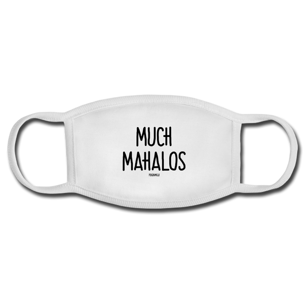 "MUCH MAHALOS" PIDGINMOJI FACE MASK FOR ADULTS (WHITE) - white/white