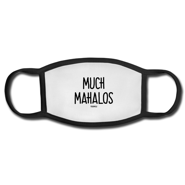 "MUCH MAHALOS" PIDGINMOJI FACE MASK FOR ADULTS (WHITE) - white/black
