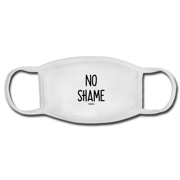 "NO SHAME" PIDGINMOJI FACE MASK FOR ADULTS (WHITE) - white/white