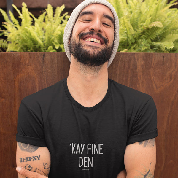"'KAY FINE DEN" Men’s Pidginmoji Dark Short Sleeve T-shirt