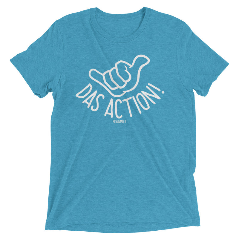 PIDGINMOJI Shaka Logo "DAS ACTION!" Dark Unisex Short Sleeve T-Shirt