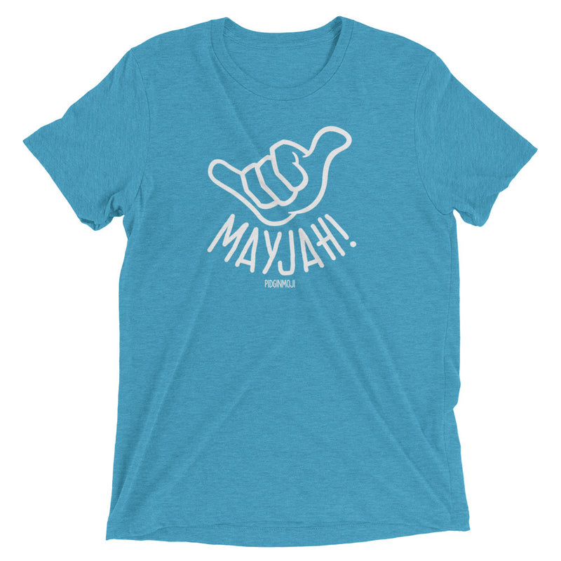 PIDGINMOJI Shaka Logo "MAYJAH!" Dark Unisex Short Sleeve T-Shirt