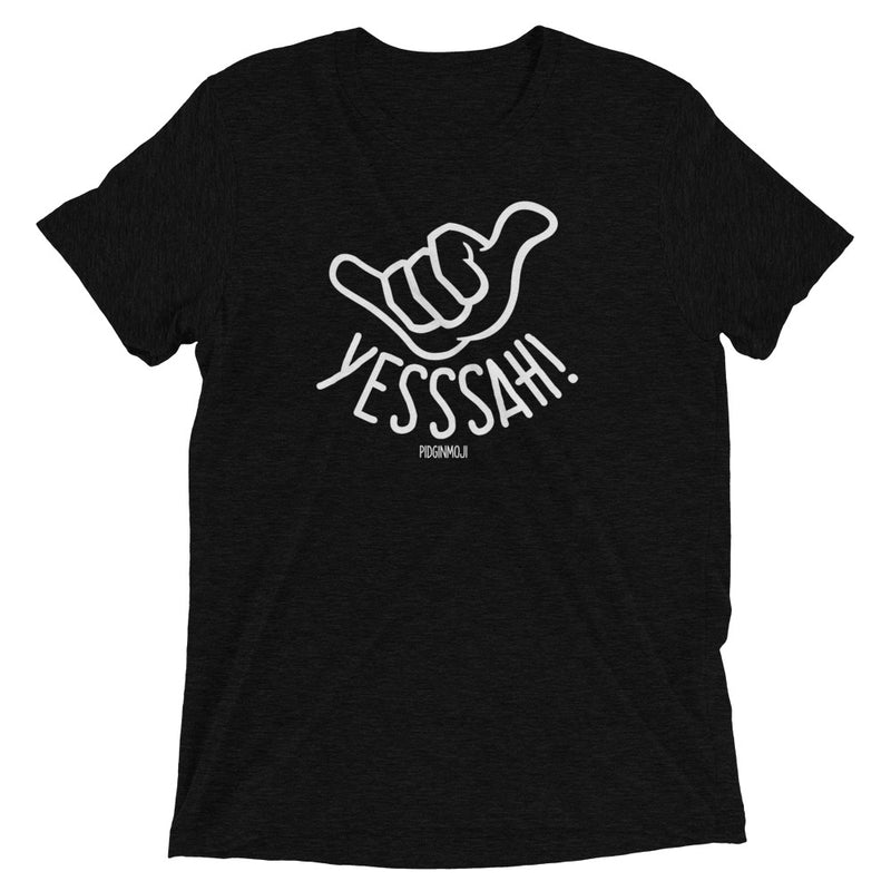 PIDGINMOJI Shaka Logo "YESSSAH!" Dark Unisex Short Sleeve T-Shirt