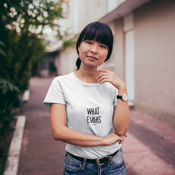 "WHATEVAHS" Women’s Pidginmoji Light Short Sleeve T-shirt