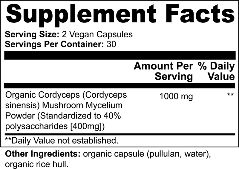 Uncle Hoku's Train Mo' Hard Cordyceps Mushroom