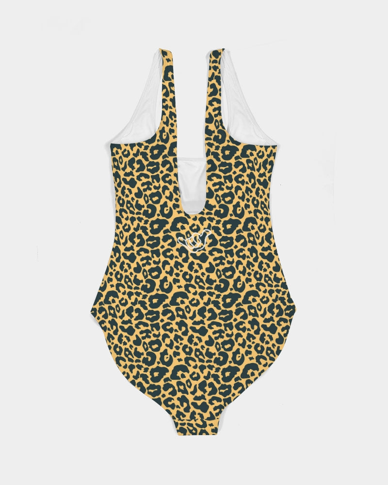 PIDGINMOJI Animal Print Swimsuit (Leopard - Yellow)