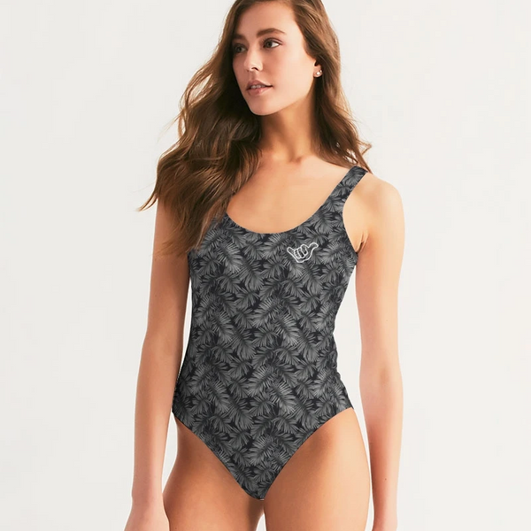 PIDGINMOJI Tropical One-Piece Swimsuit (Gray)