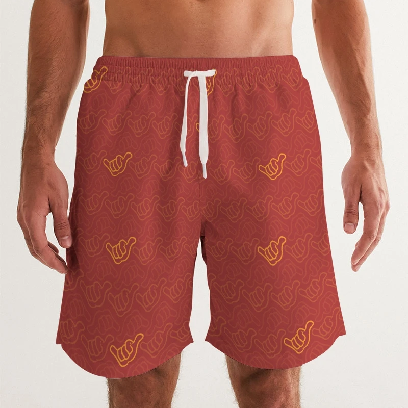 PIDGINMOJI Shakas Shorts (Red/Orange)