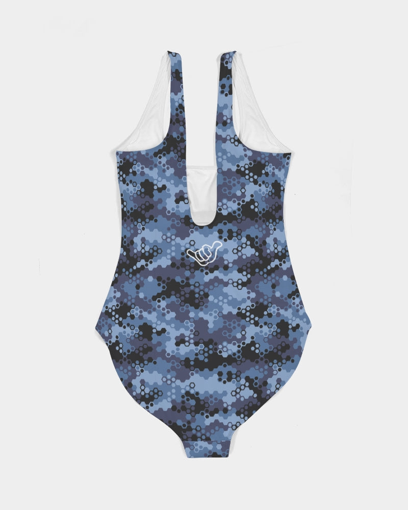 PIDGINMOJI Camo Swimsuit (Blue)