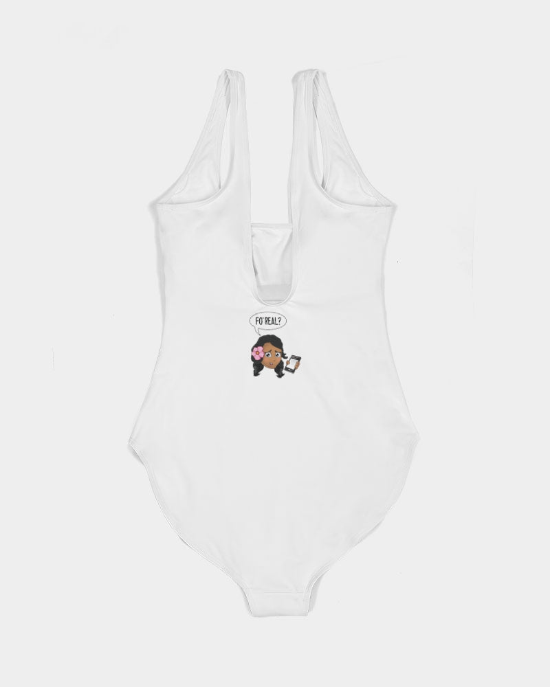 PIDGINMOJI Character "FO' REAL?" One-Piece Swimsuit