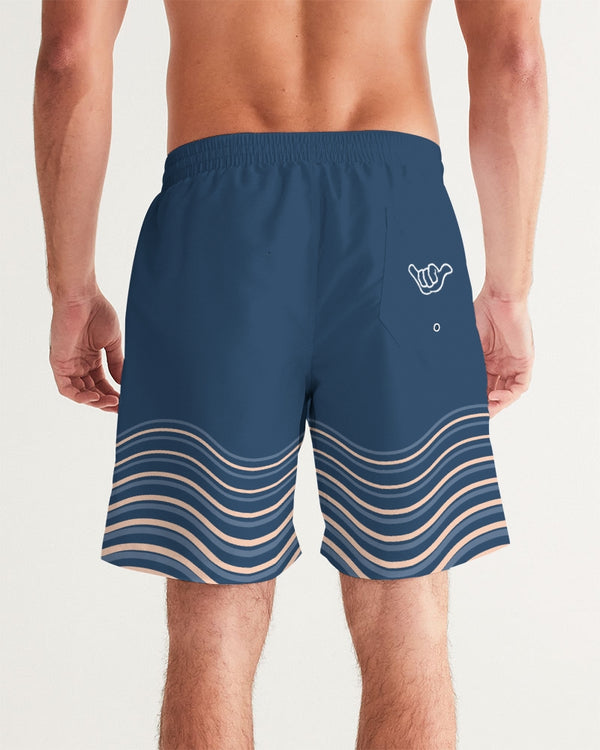 PIDGINMOJI Waves Shorts (Navy Blue/Blue/Lemonade Pink)