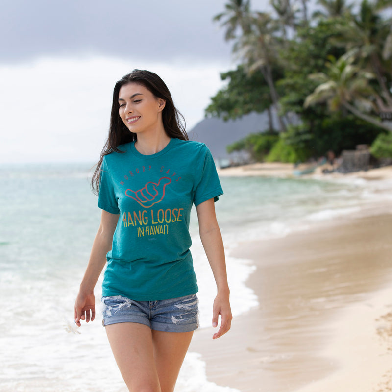 "NOBODY SAYS HANG LOOSE IN HAWAI'I" - Short Sleeve Unisex T-Shirt