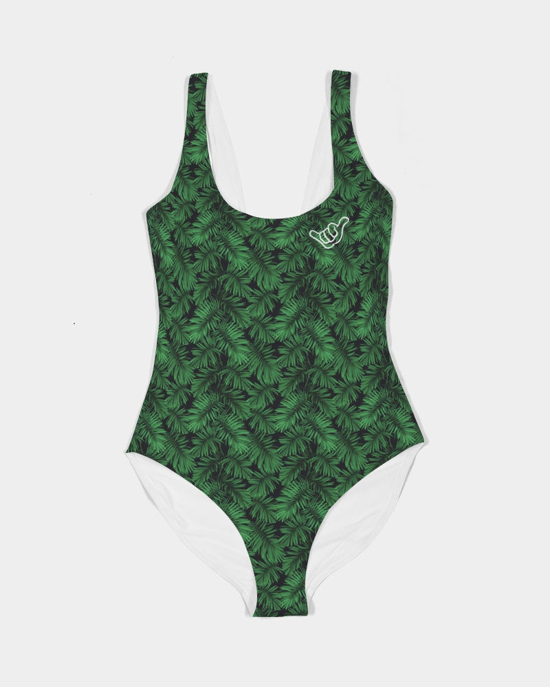 PIDGINMOJI Tropical One-Piece Swimsuit (Green)