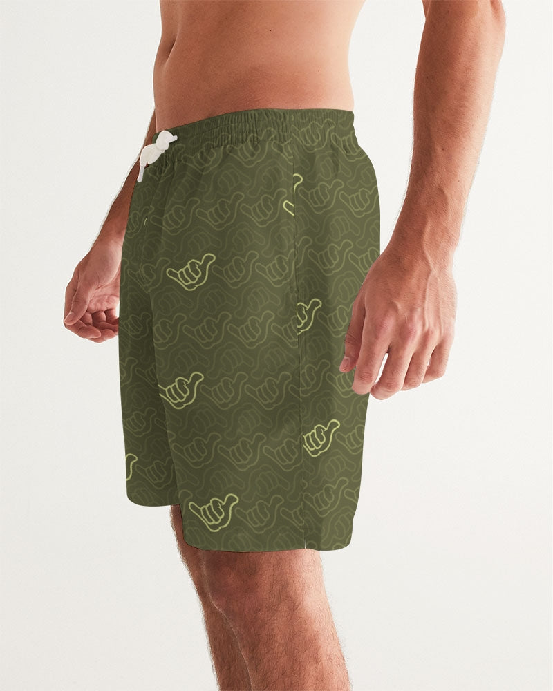 PIDGINMOJI Shakas Shorts (Olive Green/Light Green)