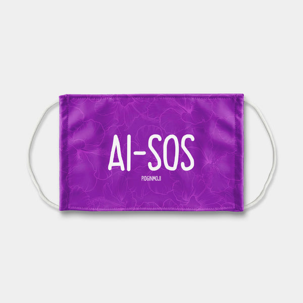 "AI-SOS" PIDGINMOJI Face Mask (Purple)