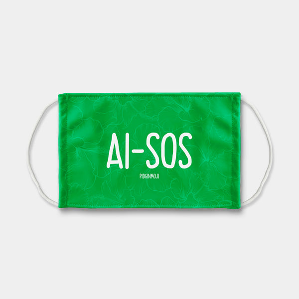 "AI-SOS" PIDGINMOJI Face Mask (Green)